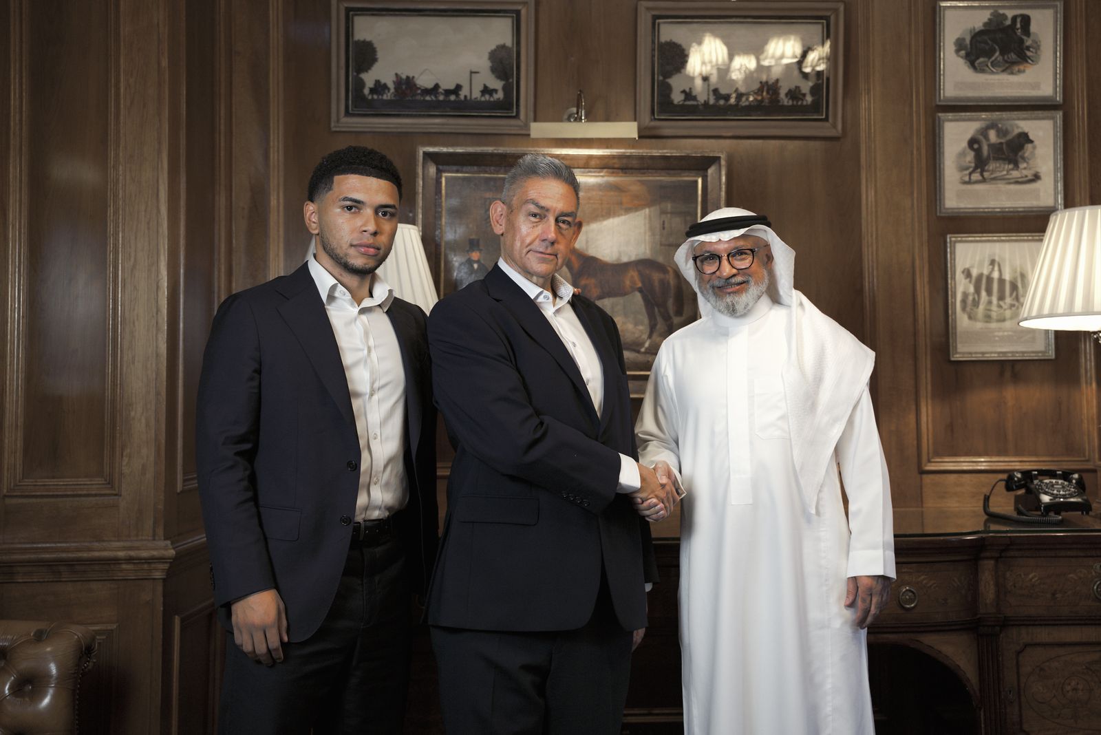 Clinton Apos, Gabriel Padilla and Hashim Alawami of Artane Partners in Mayfair, London